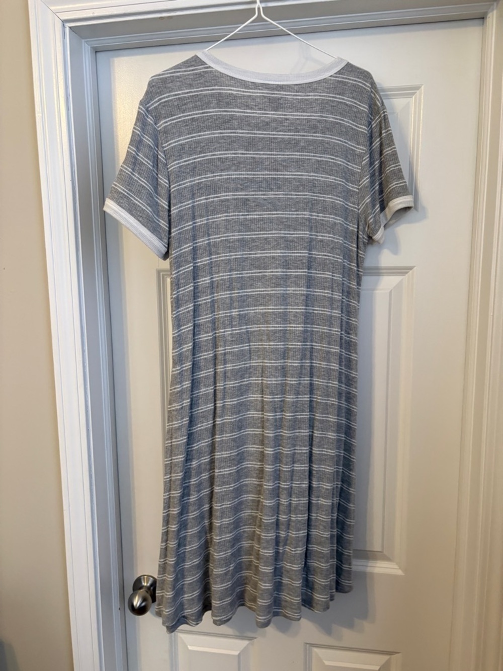 BUNDLE (2) Short sleeve Tshirt Mini Dresses Grey Women’s Large Causal Spring - Picture 5 of 12